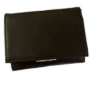 Black floral wallet